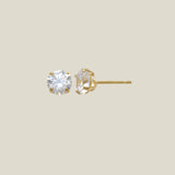 CZ Round Stud Earrings