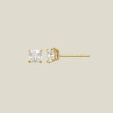 CZ Square Stud Earrings