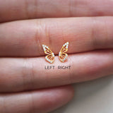 CZ Butterfly Wing Stud (Internal | External)