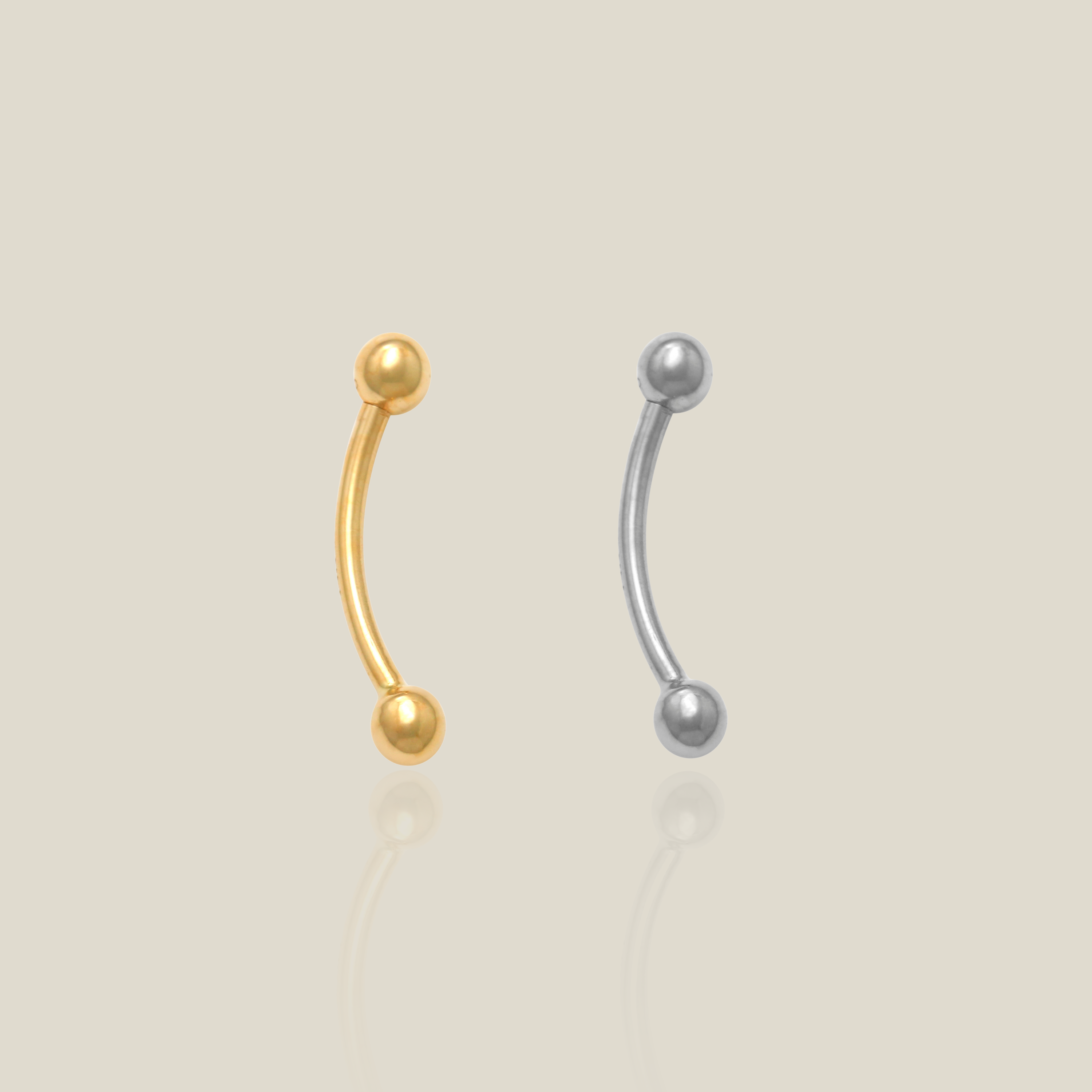 Plain Ball Curved Barbell - Anygolds