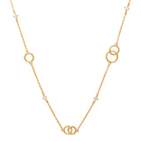 Multi Circle Ring CZ Chain Necklaces