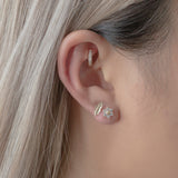 Cubic Zirconia Clicker Ear & Nose Hoop Piercing