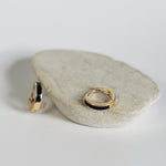 Black & Gold Mini Hoop Earrings - Anygolds