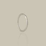 14K Solid Gold Plain Clicker Hoop Ring - 16G, 18G