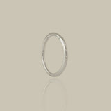 14K Solid Gold Plain Clicker Hoop Ring - 16G, 18G