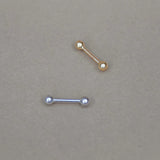 Piercing con barra recta