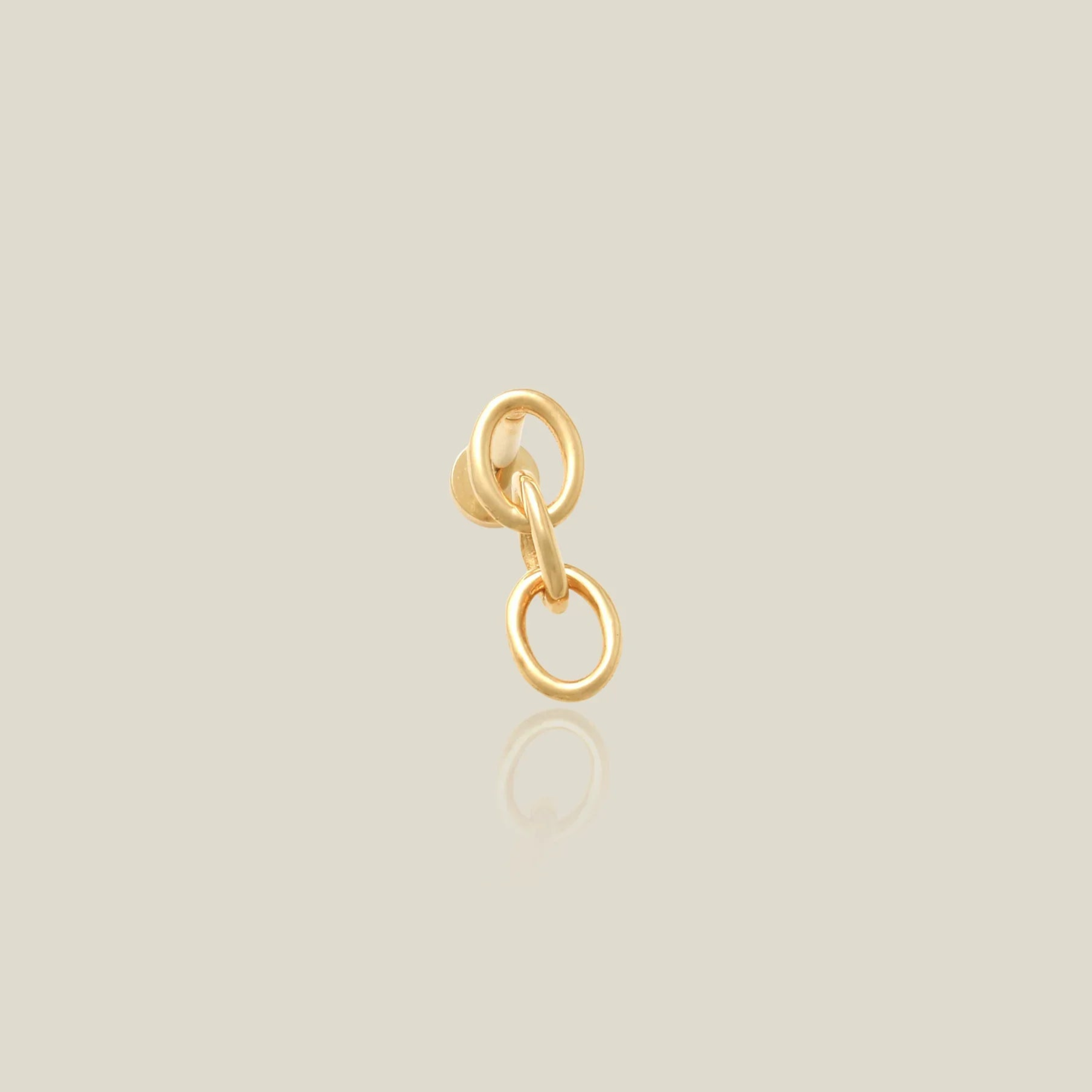 Triple Round Chain Stud (Internal) - Anygolds
