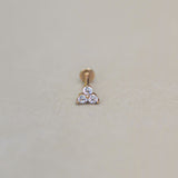 Trinity Lotus CZ Stud (Internal)