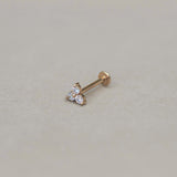 Trinity Lotus CZ Stud (Internal)