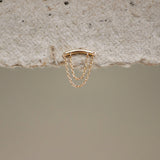 Curved Bar & Double Chain Stud