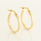 14K Solid Gold Hoop Earrings