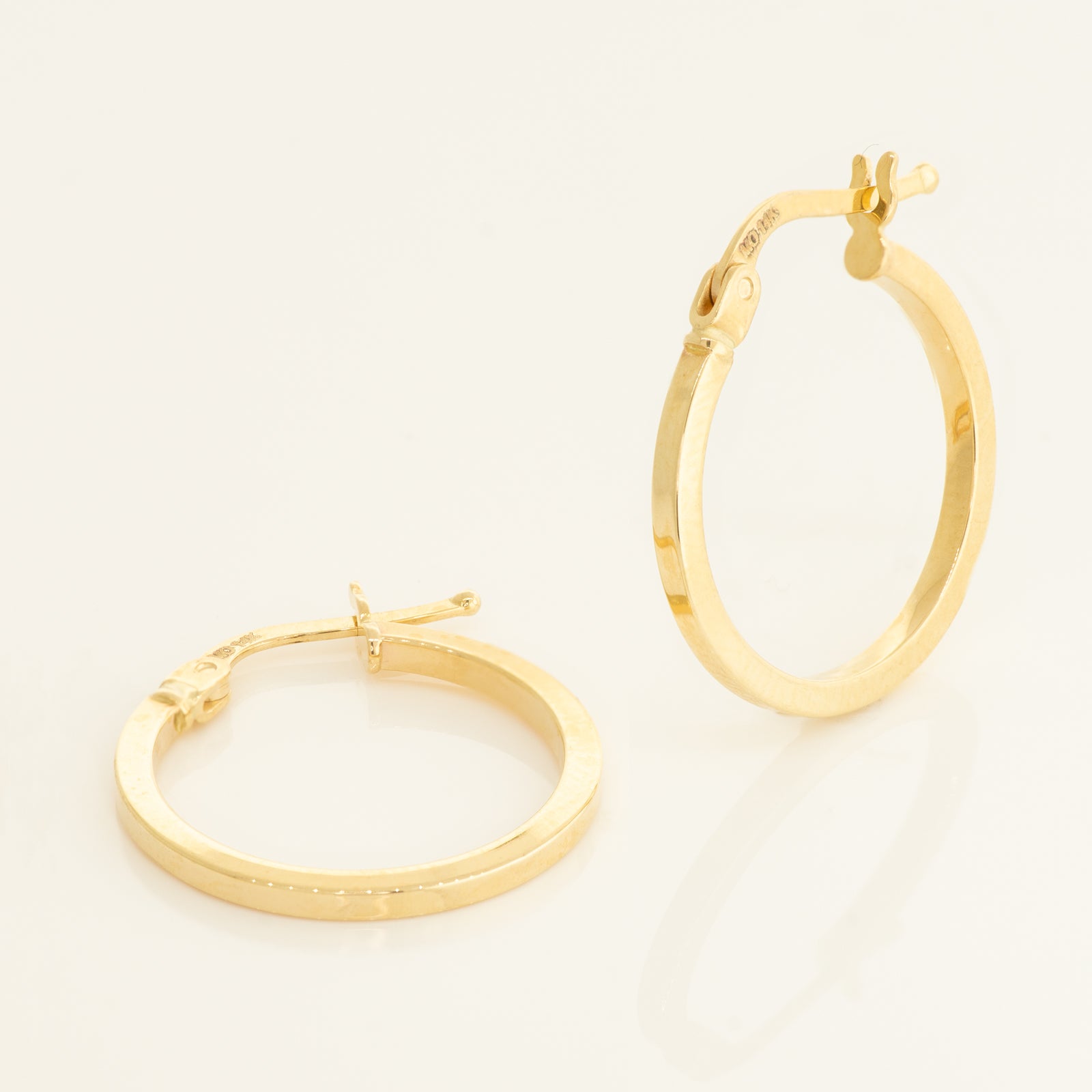 Buy 14K Solid Yellow Gold Hoop Earrings