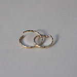 14K Solid Gold Twisted Ring Ear & Nose Piercing - More Size Option - anygolds