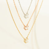 Classy 14K Solid Gold Diamond Chain Necklace
