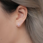 Marquise Diamond Floral Stud Earrings