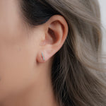 Horizontal Line Bar Stud Earrings