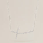 White Gold Reversible Gold Cross Necklace Online