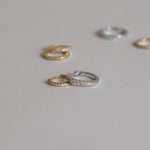 14K Solid Gold Full & Half Round Eternity Diamond Single Earring - Anygolds 