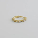14K Solid Gold Diamond Round Eternity Hoop (Single, Pair) – Anygolds