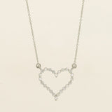 White Gold Heart Diamond Necklaces