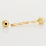 14K Solid Gold Straight Industrial Barbell Nipple Piercing - Anygolds 