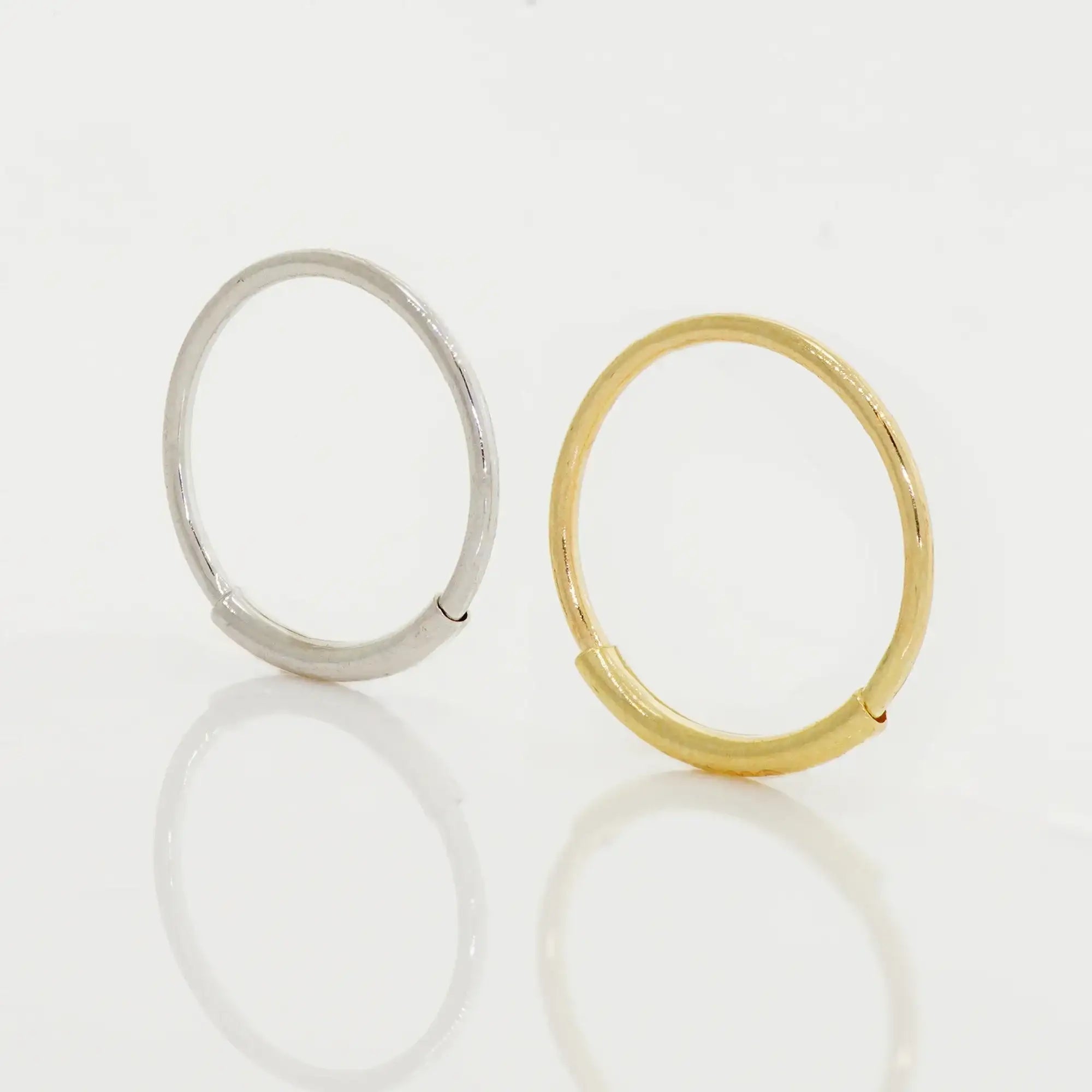 14K Solid Gold Plain Endless Hoop – Anygolds