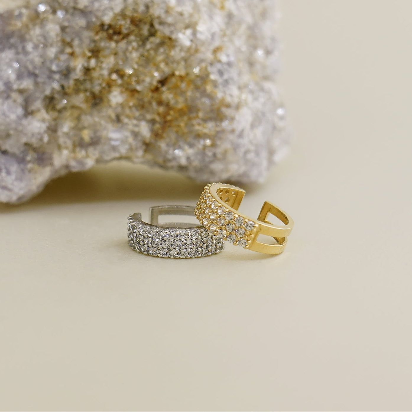 CZ Prong Eternity Bold Ear Cuff - Anygolds