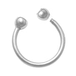 14K Solid Gold 2mm CZ Ball Horse Shoe Ear & Nose Piercing 16gauge - More Size Option - anygolds