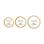 14K Solid Gold Seamless Continuous Hoop – Anygolds