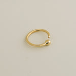 14K Solid Gold Captive Plain Ball Continuous Ring Ear & Nose Piercing - anygolds