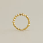 14K Solid Gold Beaded Ear & Nose Hoop Ring Piercing - anygolds