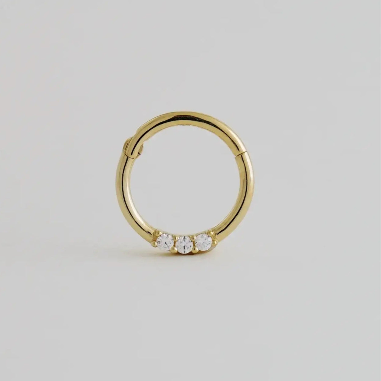 Triple CZ Point Hoop - Anygolds