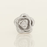 14K Solid Gold Diamond Rose Stud Piercing Earring - Anygolds