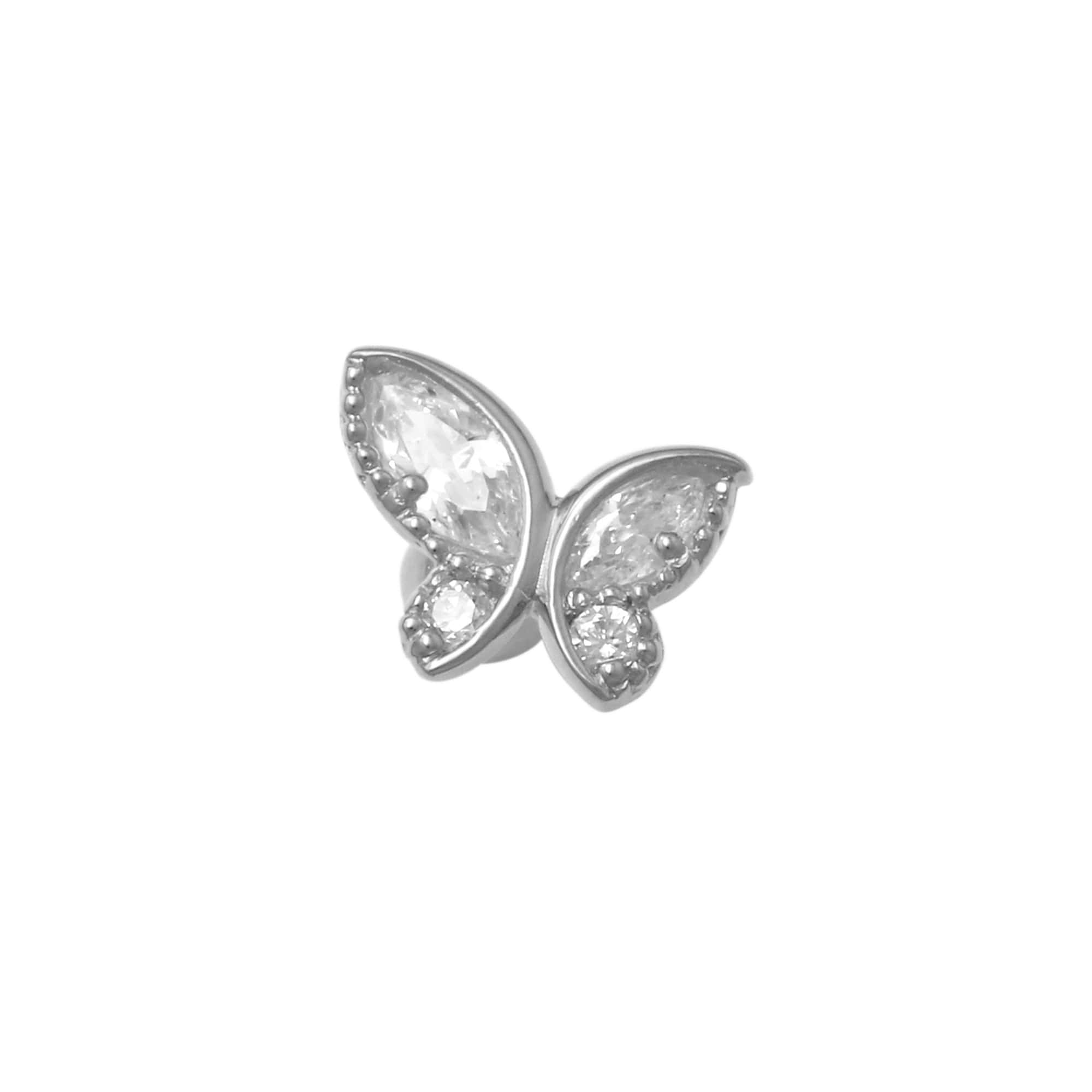 Piercing Stud Mariposa Circonita Cúbica