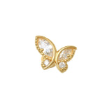 Butterfly Cubic Zirconia Ear Piercing