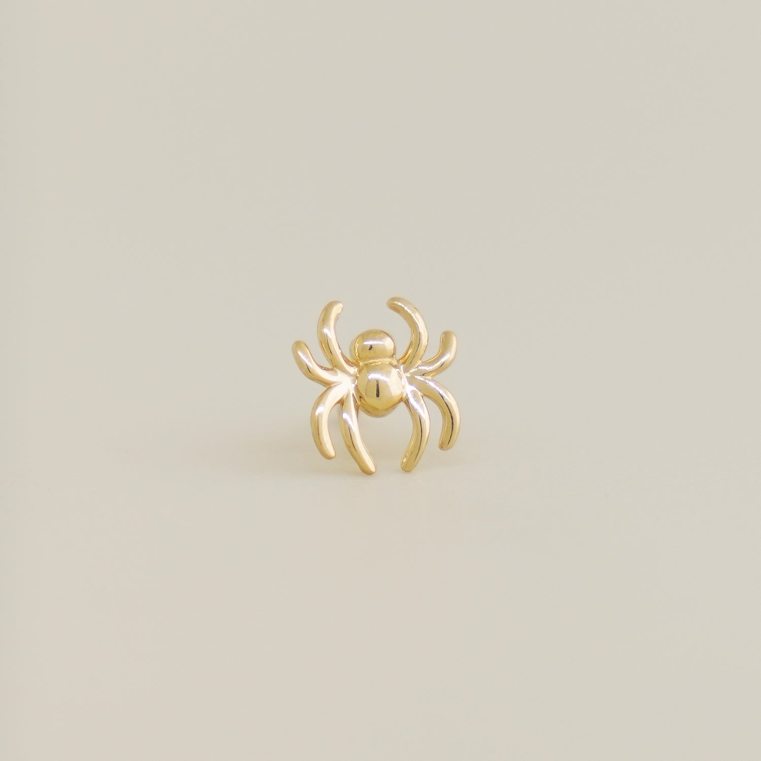 14K Solid Gold Spider Ear Piercing - anygolds