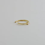 14K Solid Gold Single Diamond Clicker Hoop – Anygolds