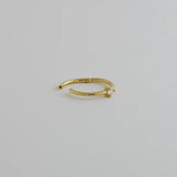 14K Solid Gold Single Diamond Clicker Hoop – Anygolds