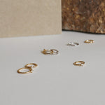 14K Solid Gold Single Diamond Clicker Hoop – Anygolds