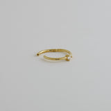 14K Solid Gold 0.034ctw Diamond Clicker Ear & Nose Hoop Ring Piercing 18gauge - More Size Option
