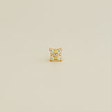 Mini CZ Square Flower Stud Piercing