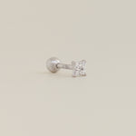 Mini CZ Square Flower Stud - Anygolds