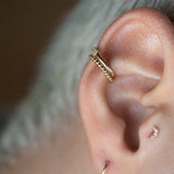 14K Solid Gold Diamond Petite Crescent Ear Piercing Online USA