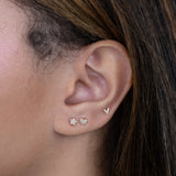 V-Shape Diamond Ear Piercing