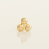 14K Solid Gold Trinity Ball Stud Piercing Earring - Anygolds 
