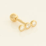 Simple Gold 0.06ctw Diamond Ear Piercings