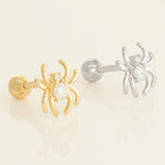 Yellow/White Gold Spider Ear Piercings with Diamond