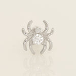 14k White Gold Spider Ear Piercings with Diamond