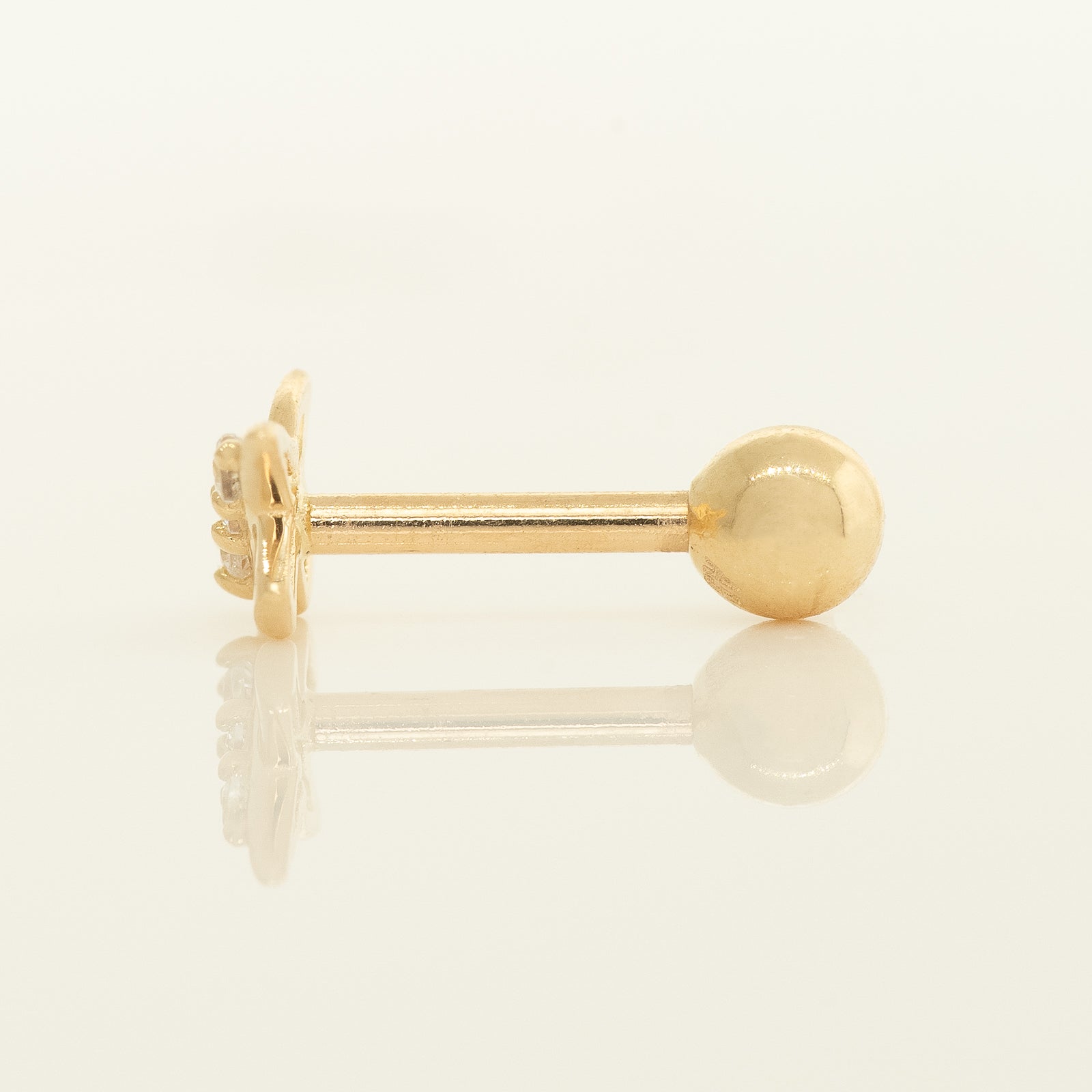 Buy Yellow Gold CZ Cross Horn Ear Piercings
