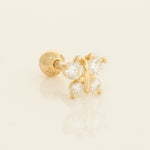 14K Gold Butterfly Ear Piercings 